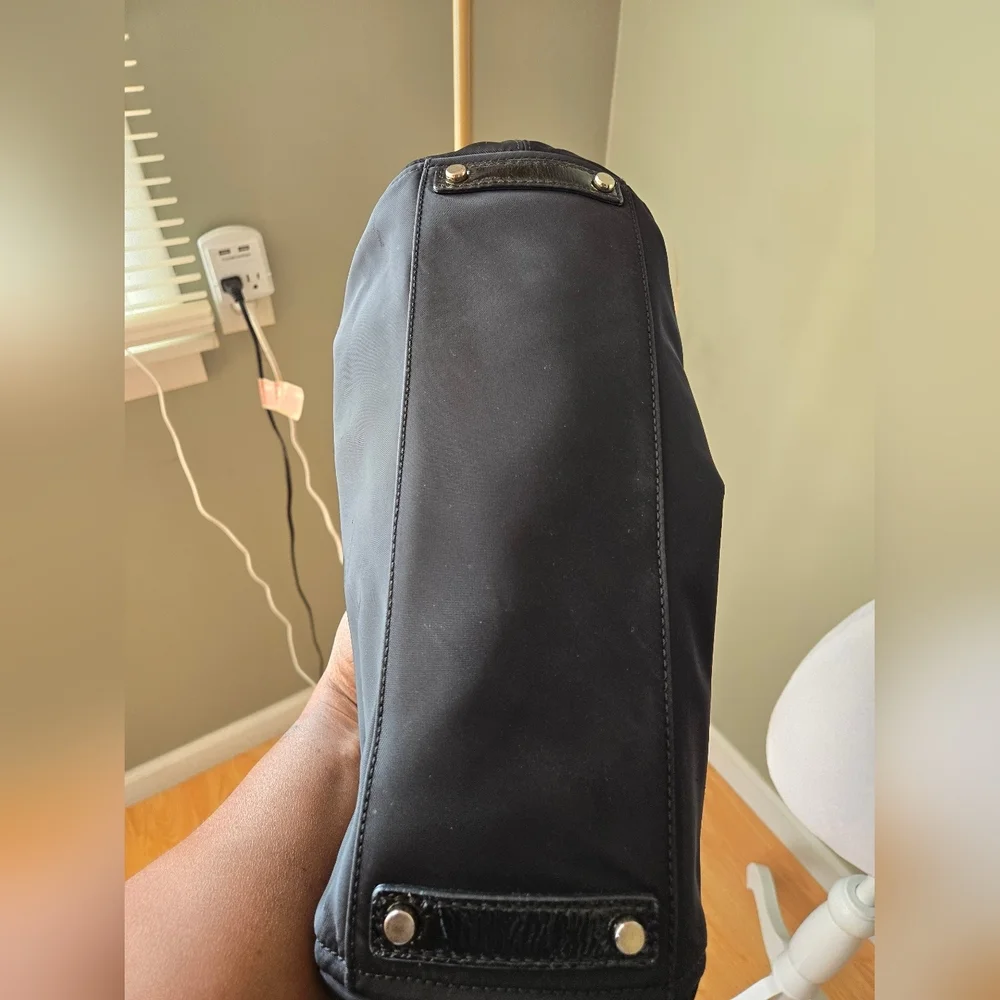 Kate Spade New York Nylon Shoulder Bag Black/Gold